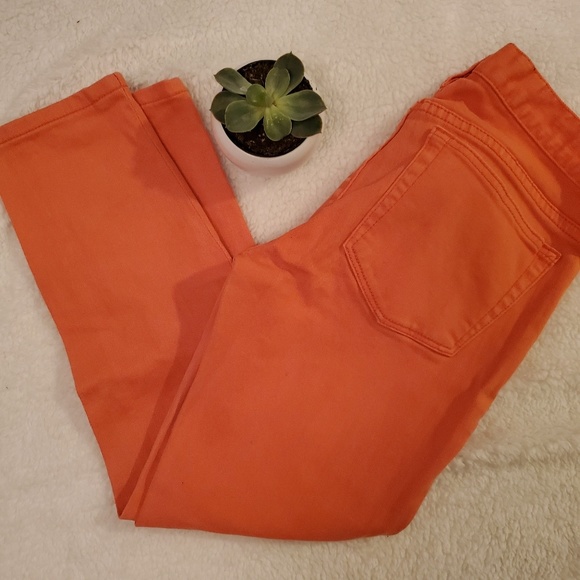 J. Crew Denim - Jcrew bright orange toothpick crop jeans